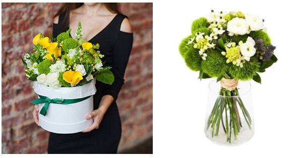 Букеты гвоздик Грин Трик