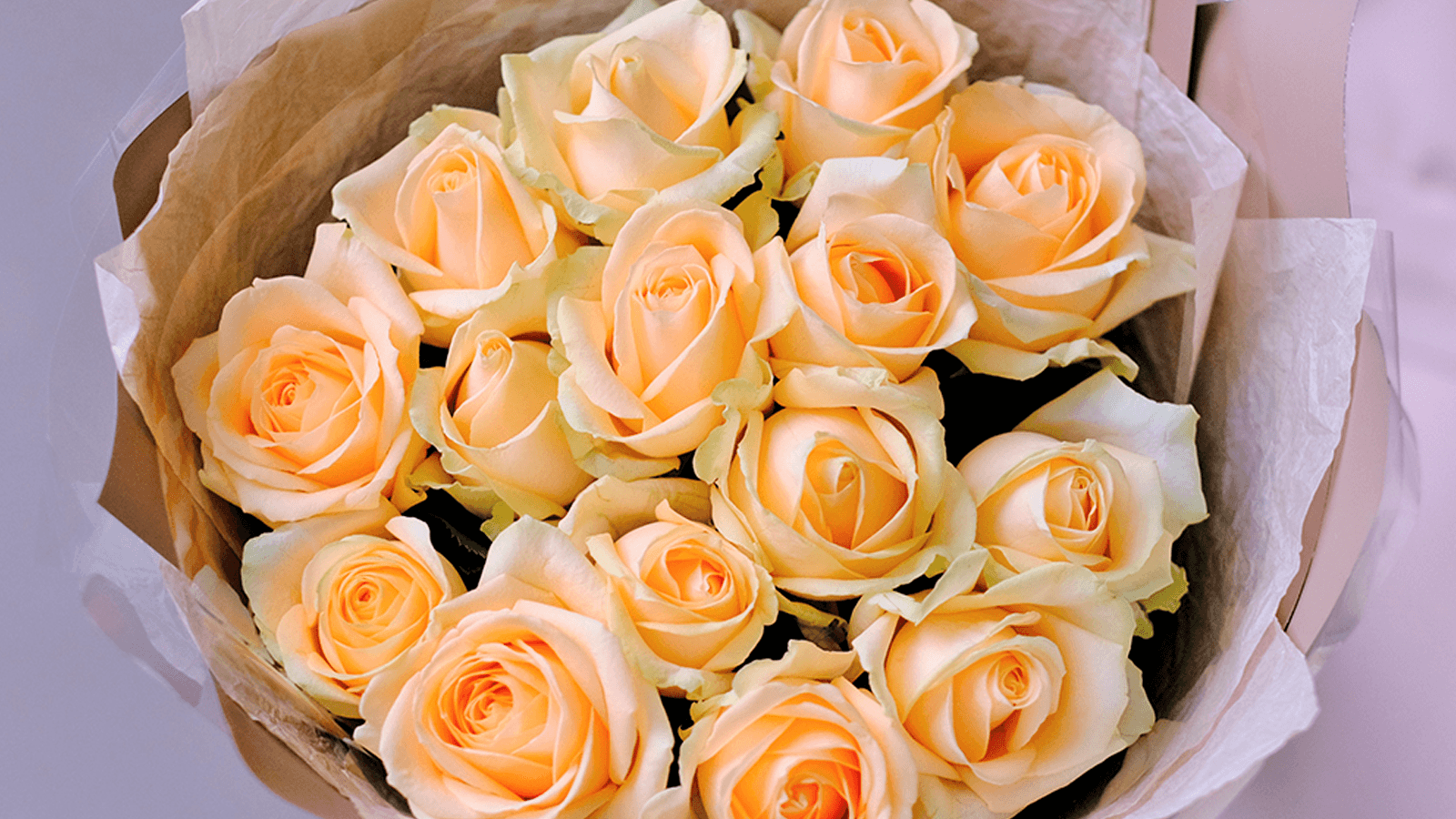 Нежный букет 15 персиковых роз Peach Avalance