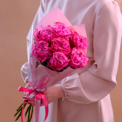 Букет пионовидных роз Country Blues, 7 шт.