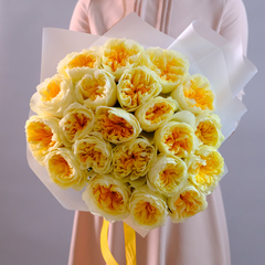 Букет садовых роз Антония Лемон #231