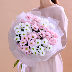 Нежный букет из хризантем #88