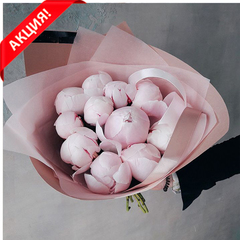 Букет 11 пионов "Sarah Bernhardt"