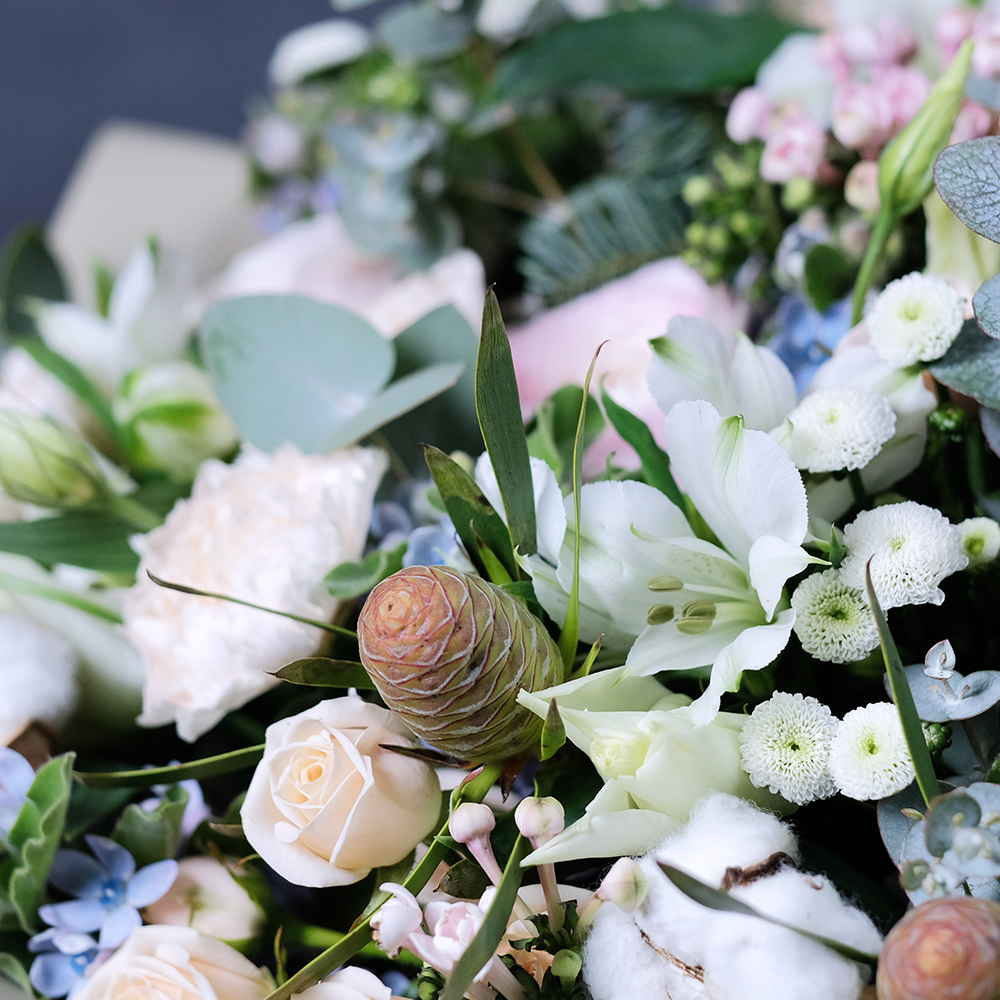 Букет с ранункулюсами "Кокетка"