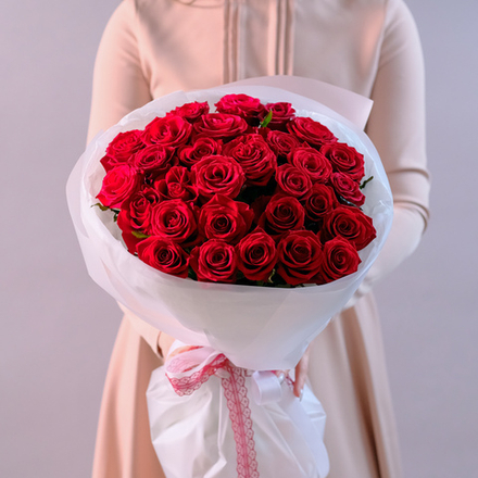Букет 29 красных роз