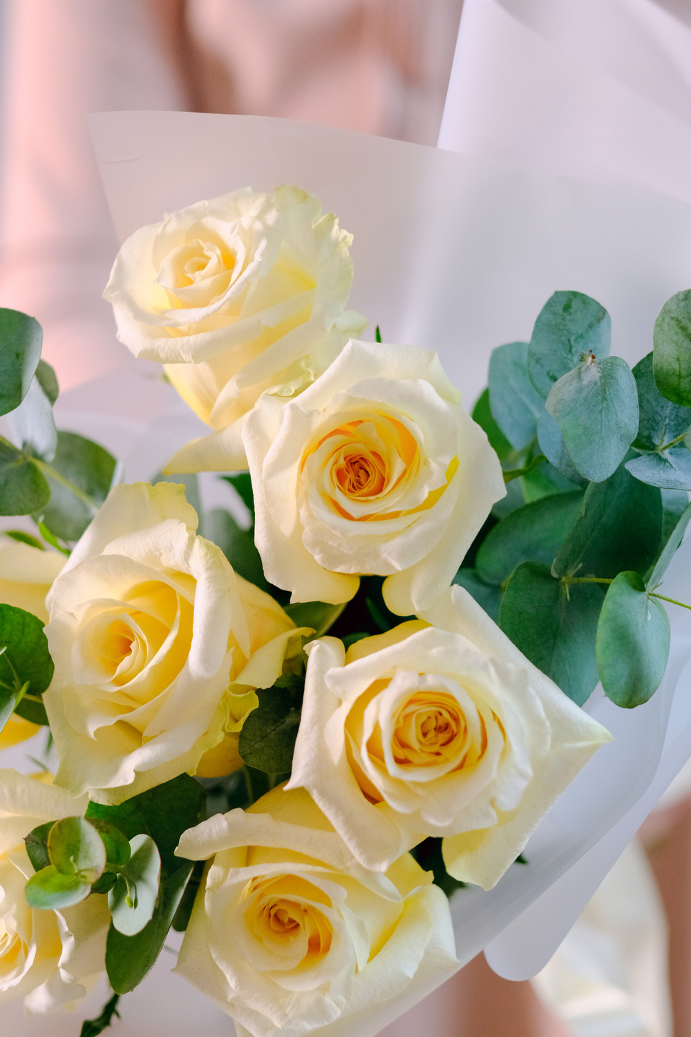 Букет садовых роз При свете свечей #226