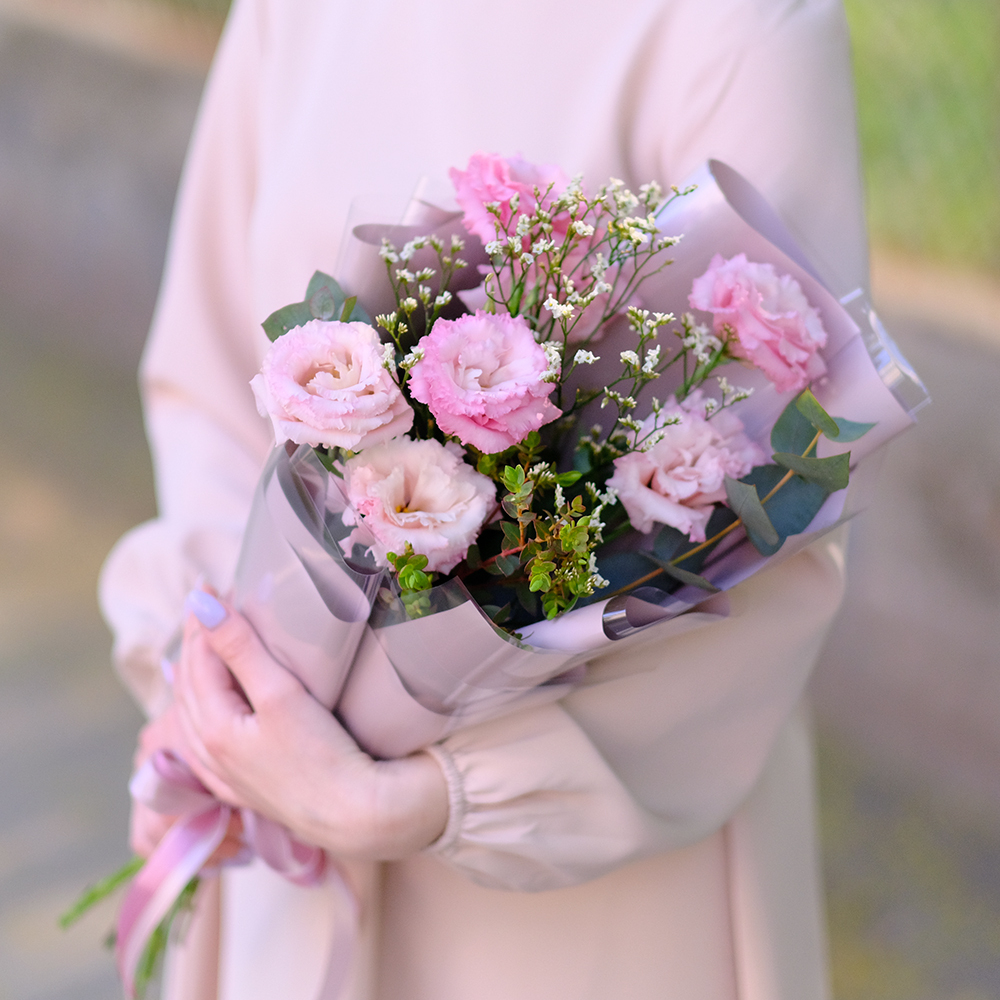 Букет-комплимент из эустомы #514