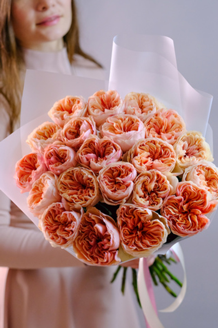 Букет садовых роз Хорошее настроение #234