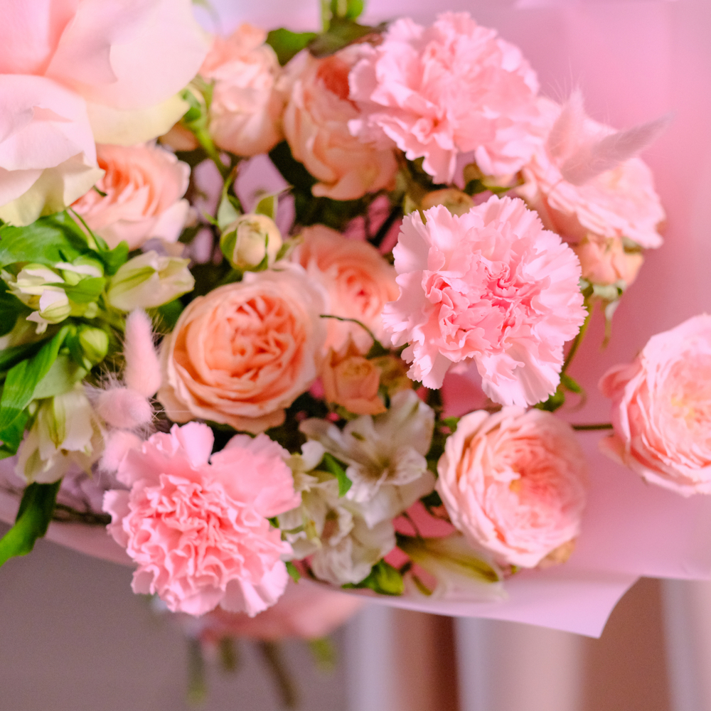 Нежный букет с французской розой #724