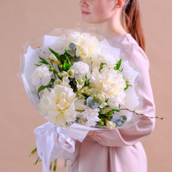 Нежный букет с французскими розами #963