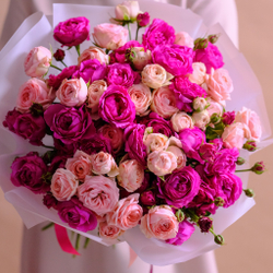 Букет пионовидных роз «Сладкая греза» #129