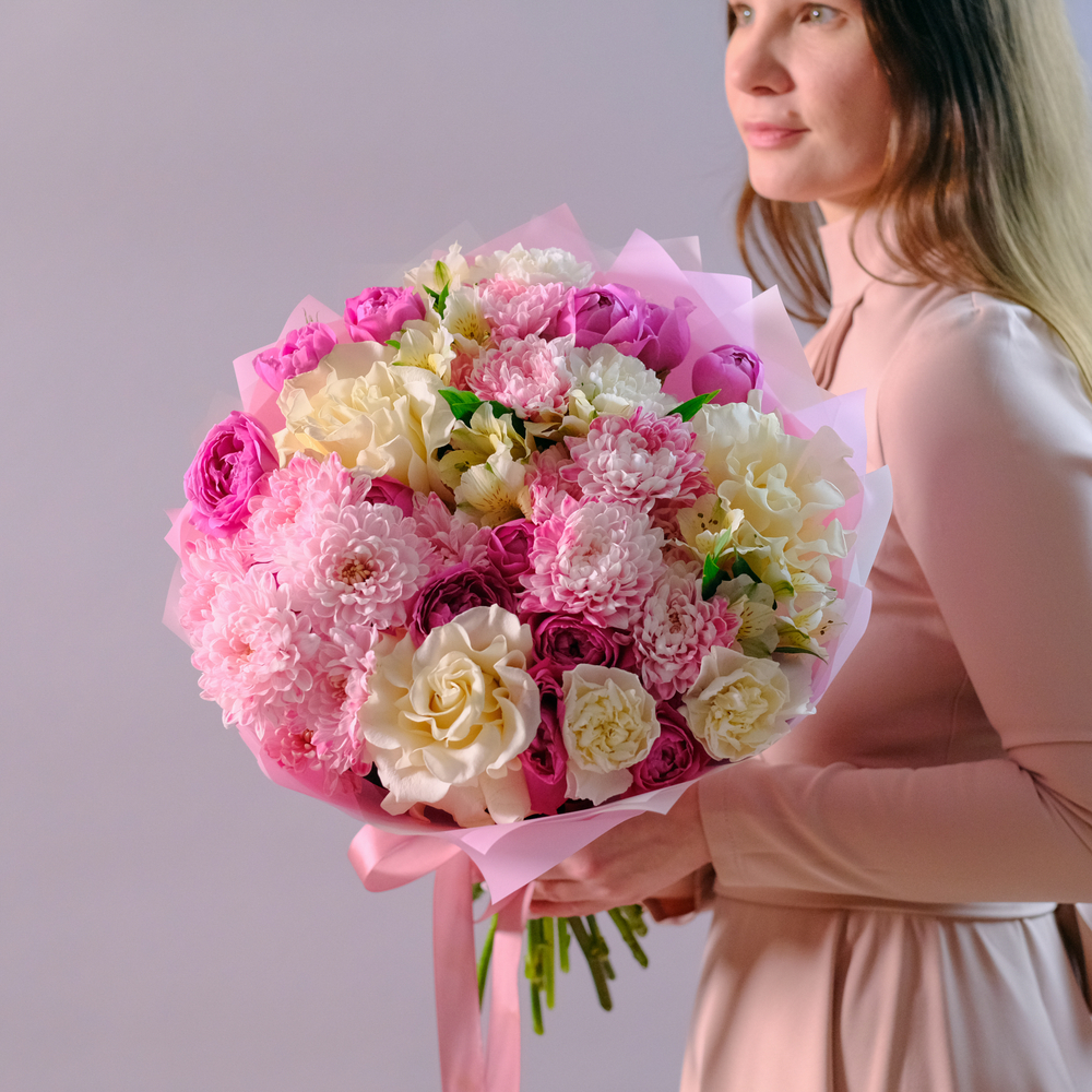 Букет с пионовидными розами "Мечты" #216