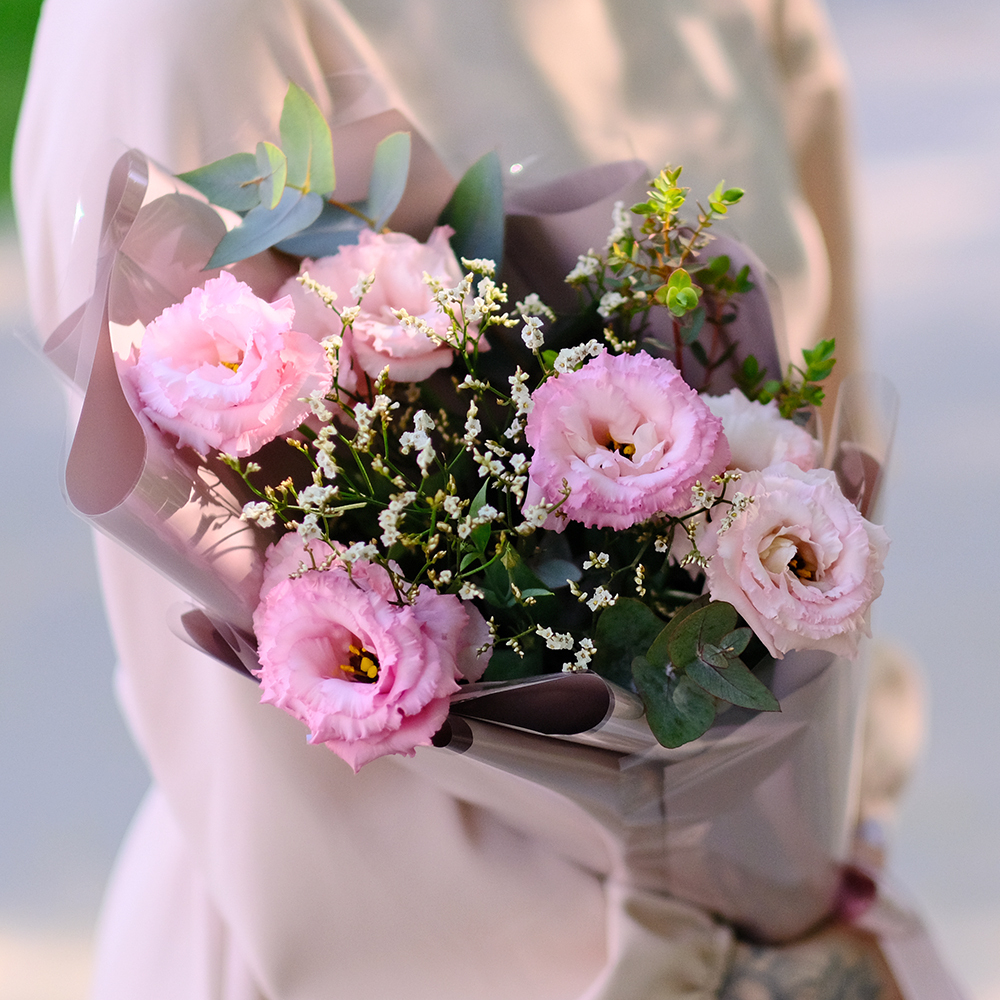 Букет-комплимент из эустомы #514