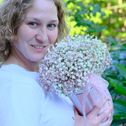 Композиция-комплимент с гипсофилой