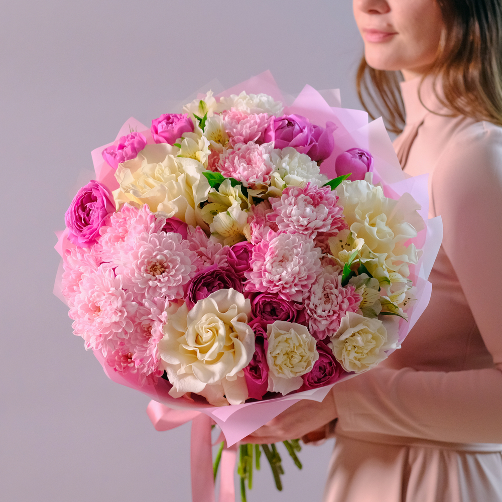 Букет с пионовидными розами "Мечты" #216