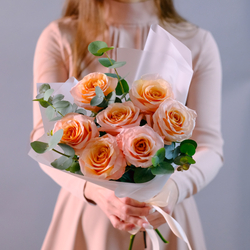 Букет садовых роз Мерцание #228
