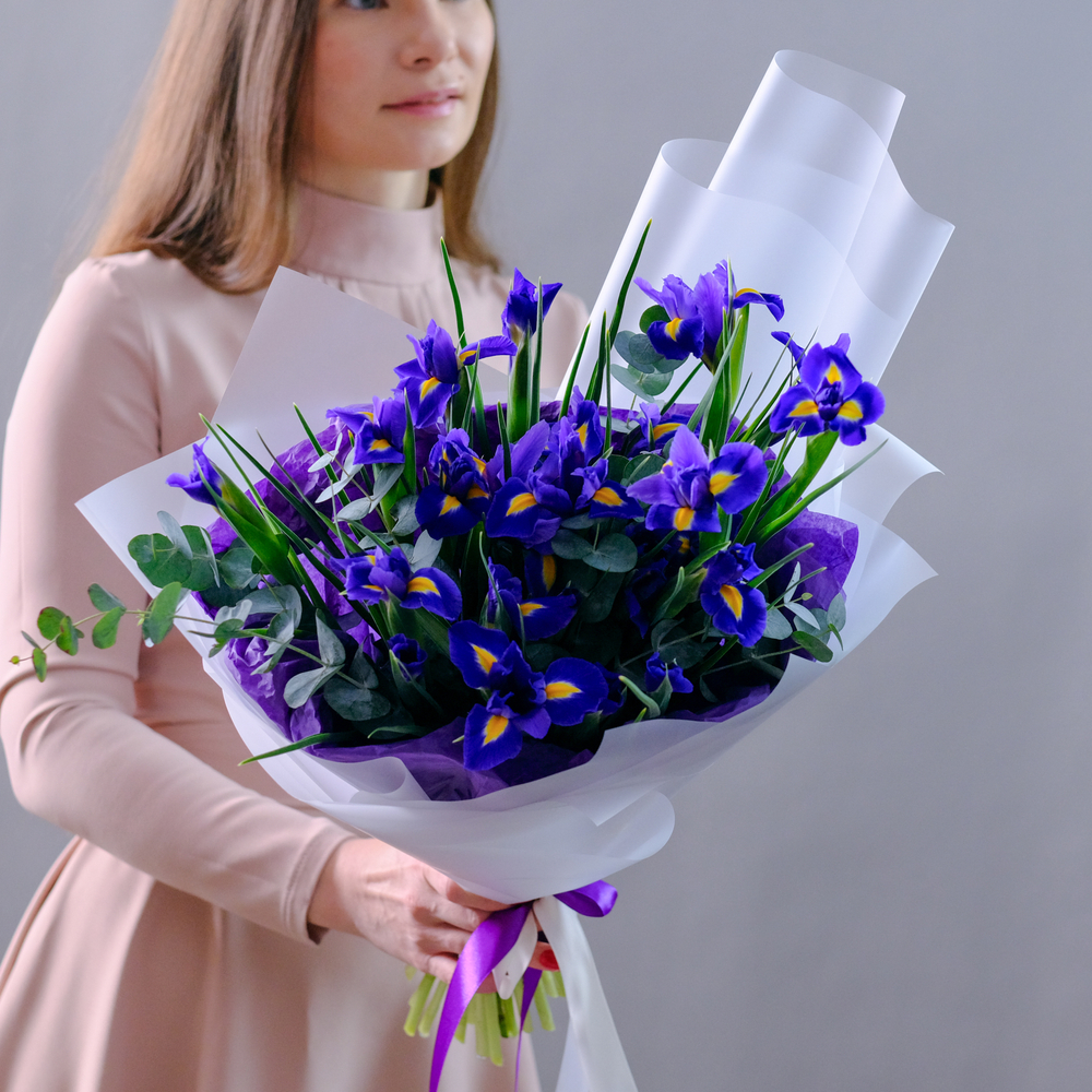 Букет ирисов "Королевский синий"