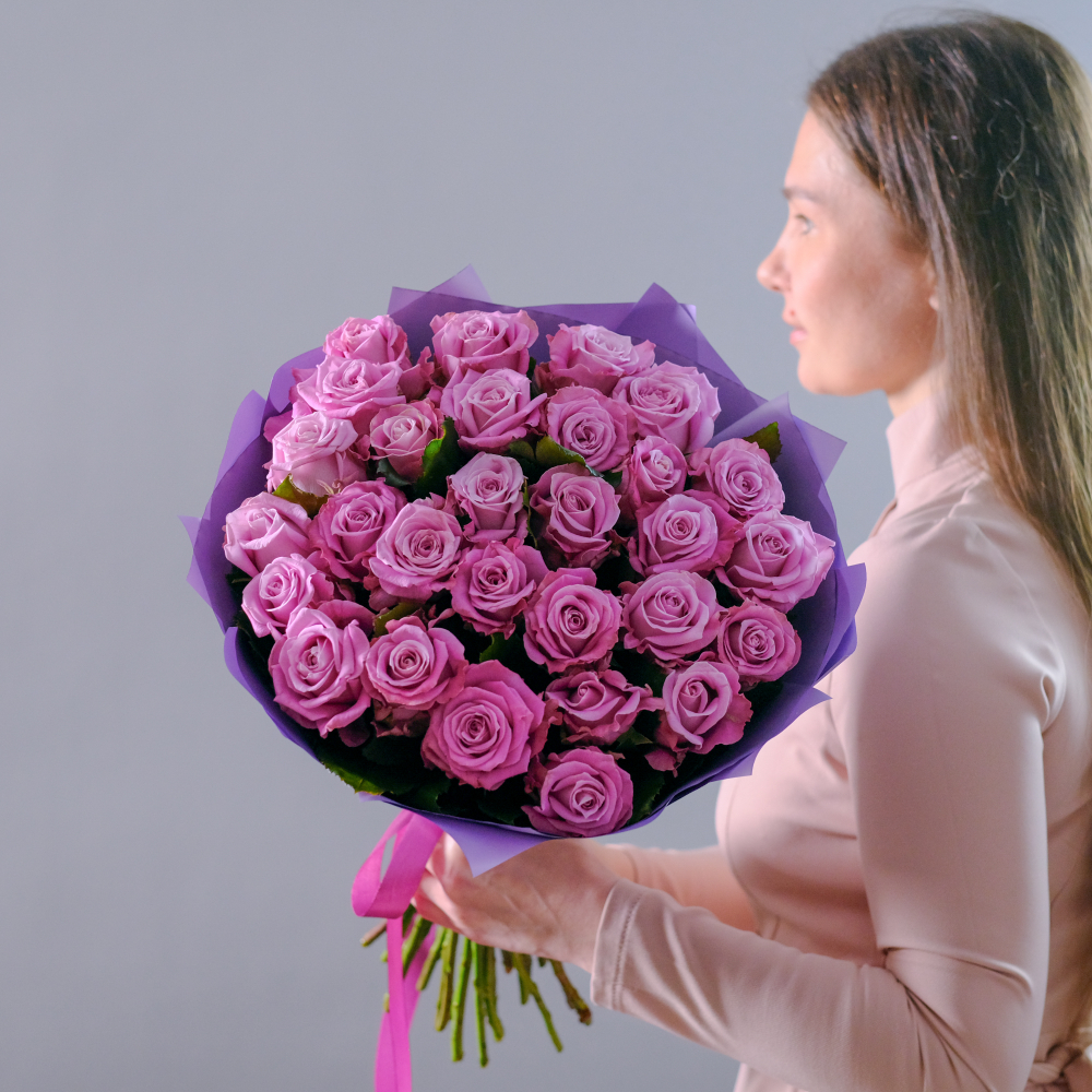 Букет лавандовых роз "Дыхание прованса"