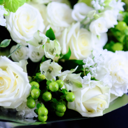 Букет #380 с гортензией и белыми розами