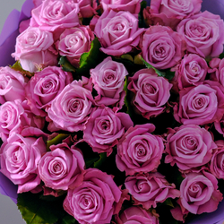 Классический букет лавандовых роз "Дыхание прованса"