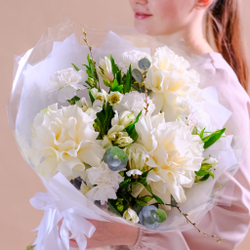 Нежный букет с французскими розами #963