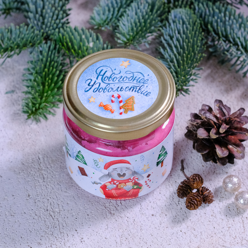 Крем-мед "Новогоднее удовольствие" с малиной