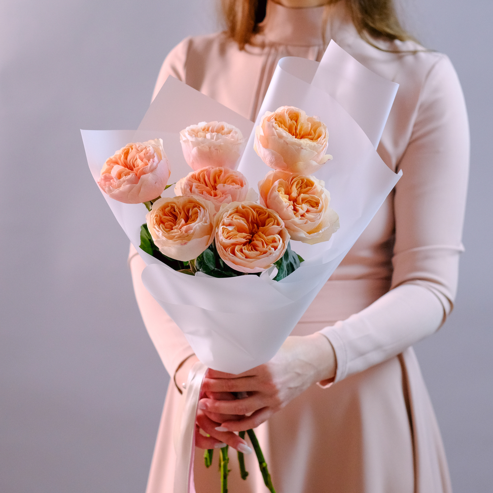 Букет садовых роз Хорошее настроение #227