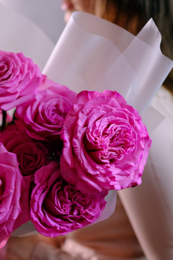 Букет садовых роз Эшли Пинк #230