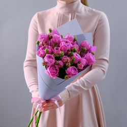 Букет пионовидных кустовых роз Misty Bubbles