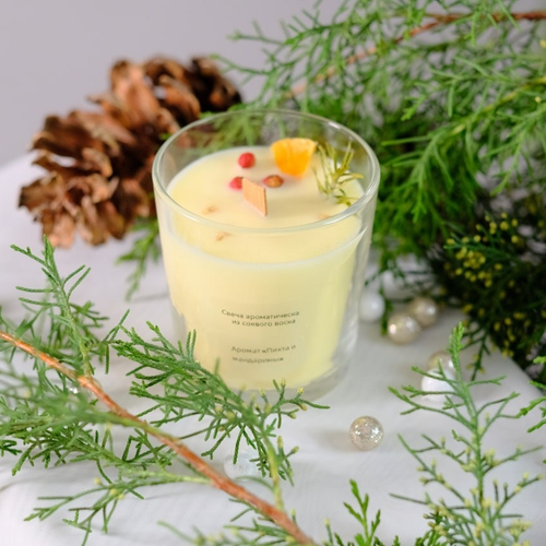 Купить Свеча ароматическая в стакане "Новогодняя" 250мл. В ассортименте
