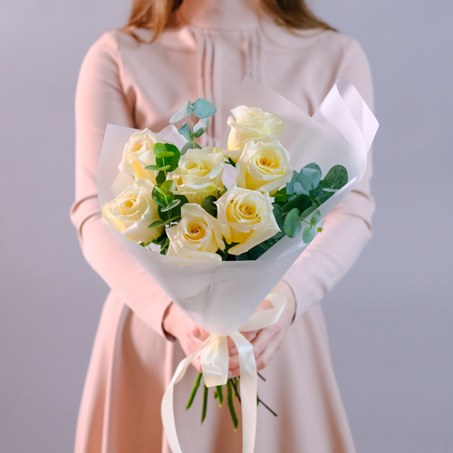 Купить Букет садовых роз При свете свечей #226