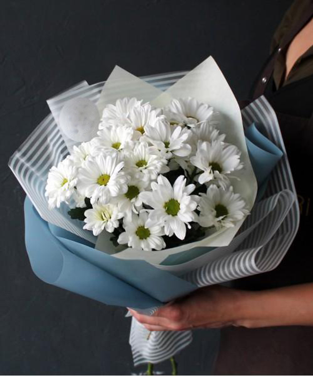 Хризантемы кустовые белые Bacardi от 3шт