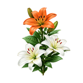 Букеты с лилиями