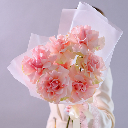 Нежный букет французских роз #211