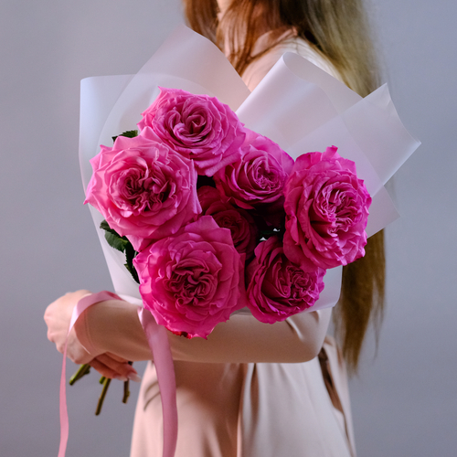 Купить Букет садовых роз Эшли Пинк #230