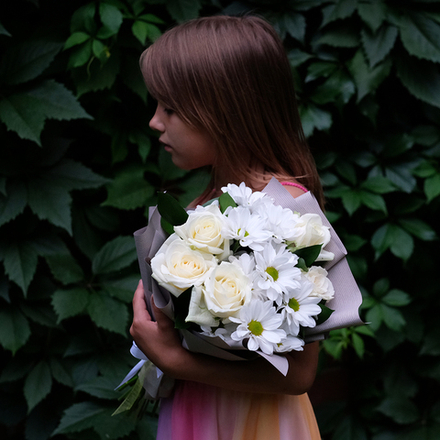 Букет с белыми розами #4
