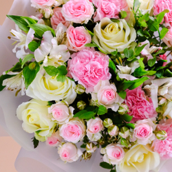 Нежный букет с белыми розами #27 