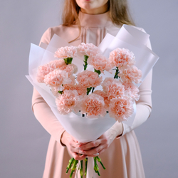 Нежный букет розовых диантусов #235