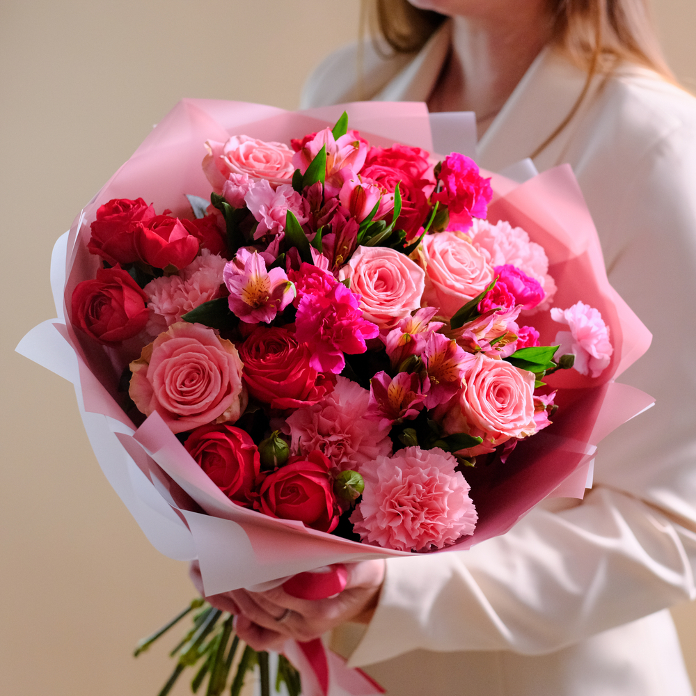 Нежный букет "От сердца к сердцу" #202