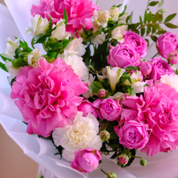 Нежный букет с французской розой Кантри блюз #168