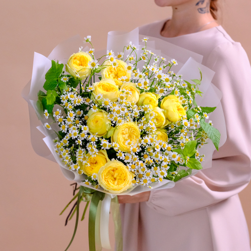 Купить Солнечный букет с ромашками #26