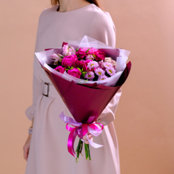 Букет-комплимент с пионовидными розами #978 (готовый букет)