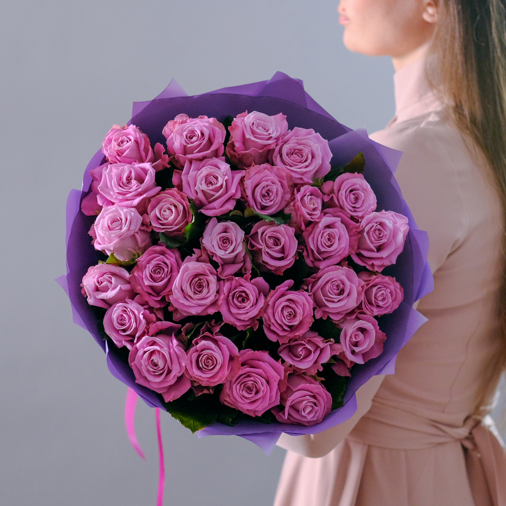 Классический букет лавандовых роз "Дыхание прованса"