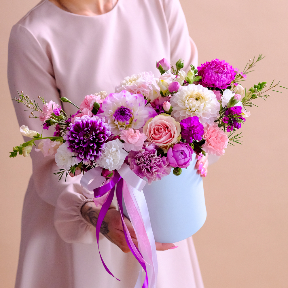 Композиция летняя #54 с георгинами