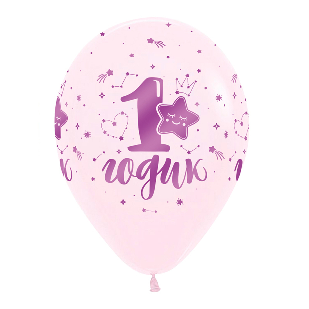 Воздушные шары «‎Первый день рождения» (девочка)