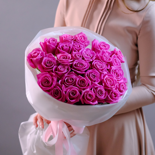 Купить Яркий букет розовых роз #219