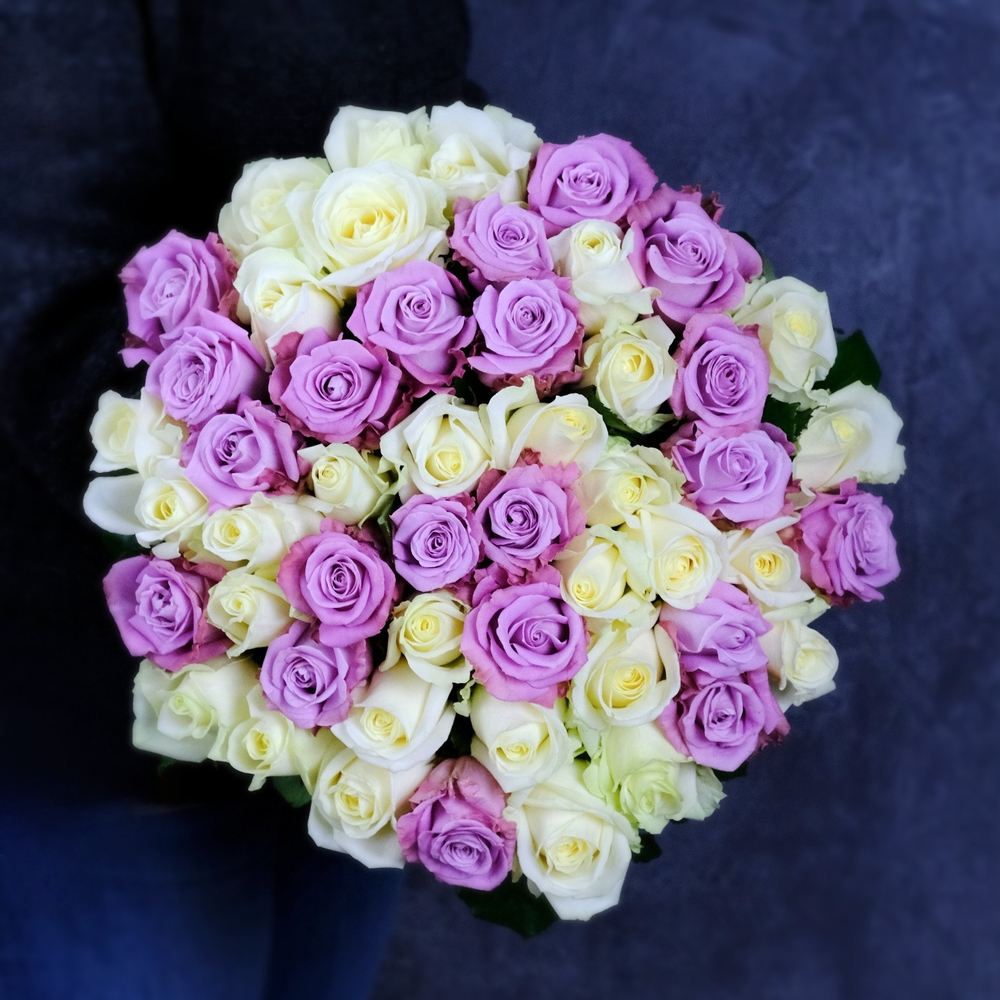 Букет 51 роза "Лунная соната"