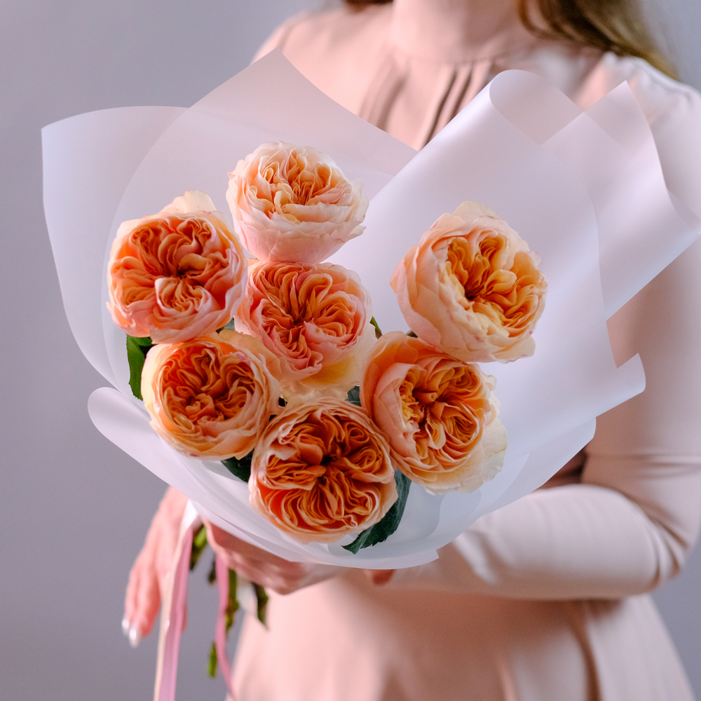 Букет садовых роз Хорошее настроение #227