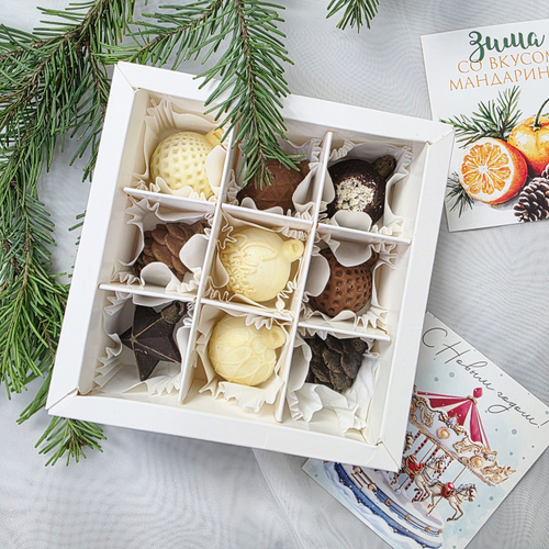Купить Новогодний набор шоколада ручной работы