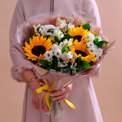 Букет с подсолнухами #9