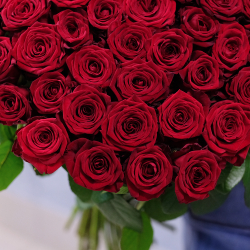 Букет 51 красная роза Red Naomi 70см